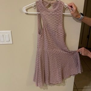 Rose color mini dress